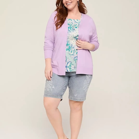 💜 Open Front Cardigan – Crocus Petal 💜 - Picture 2 of 8